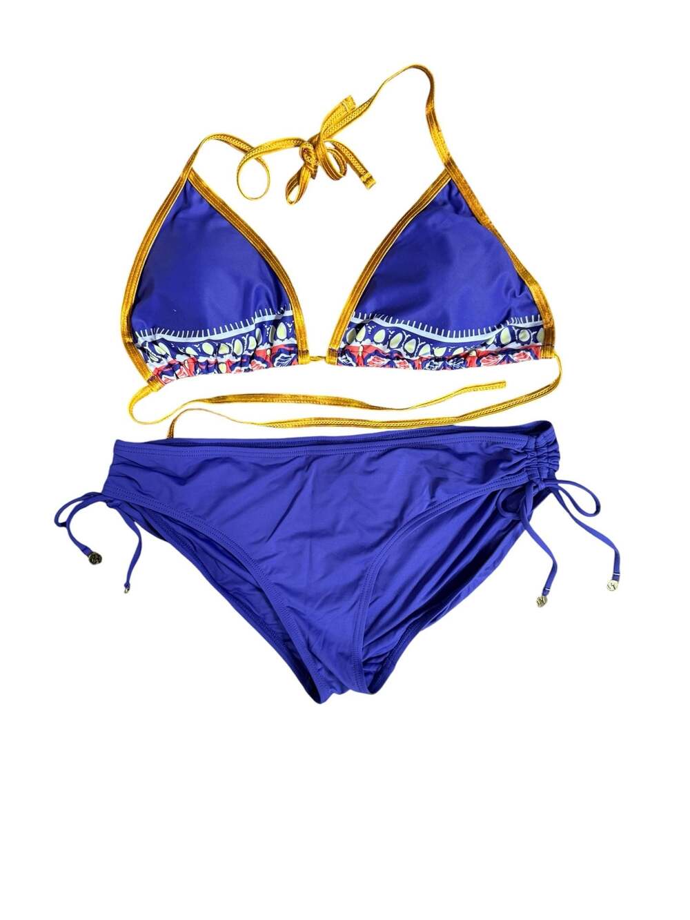 Zando Women's Tribal Print Bikini Top (XL) and Anne Cole Purple Bottoms (M)